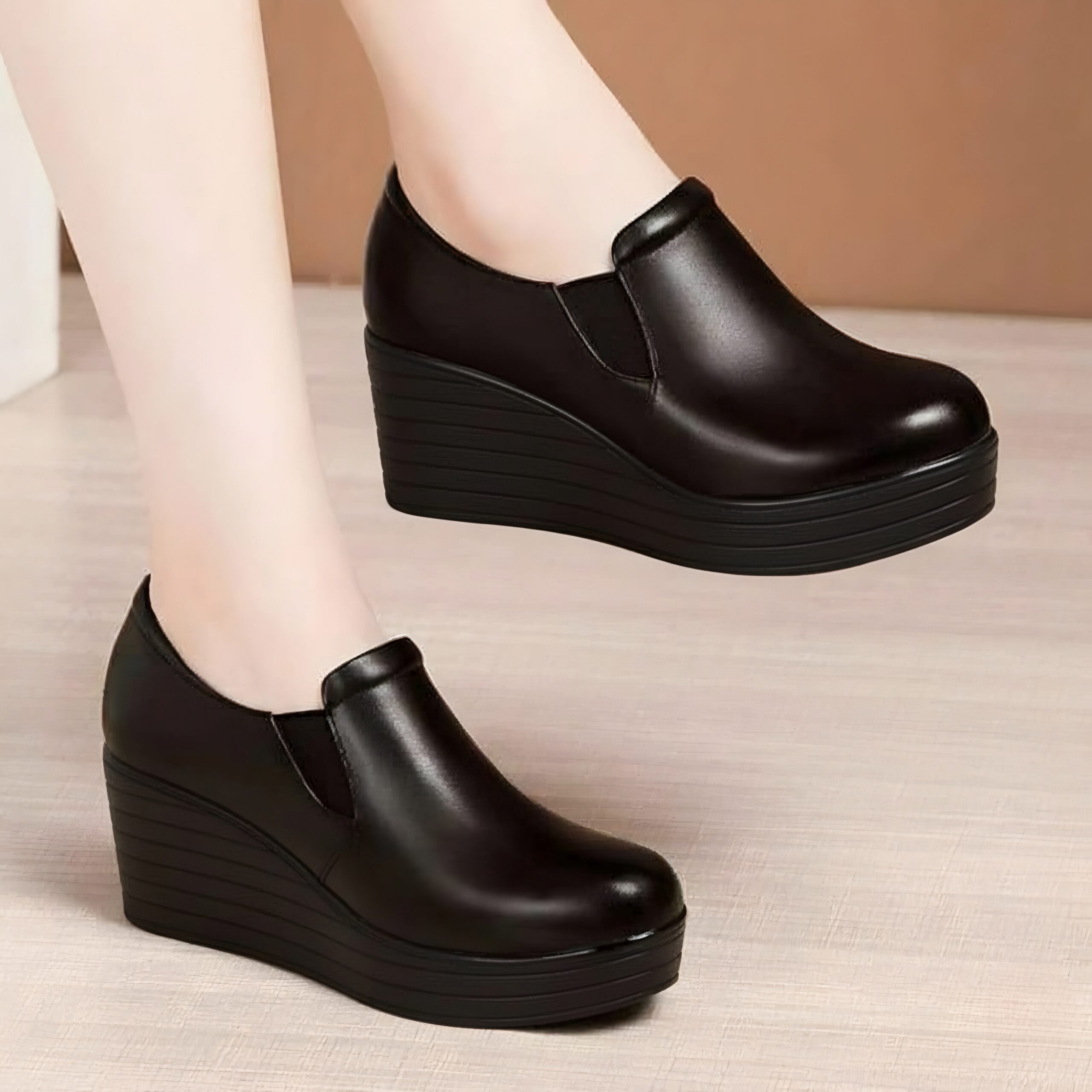 Black Wedge Loafers – Image 5