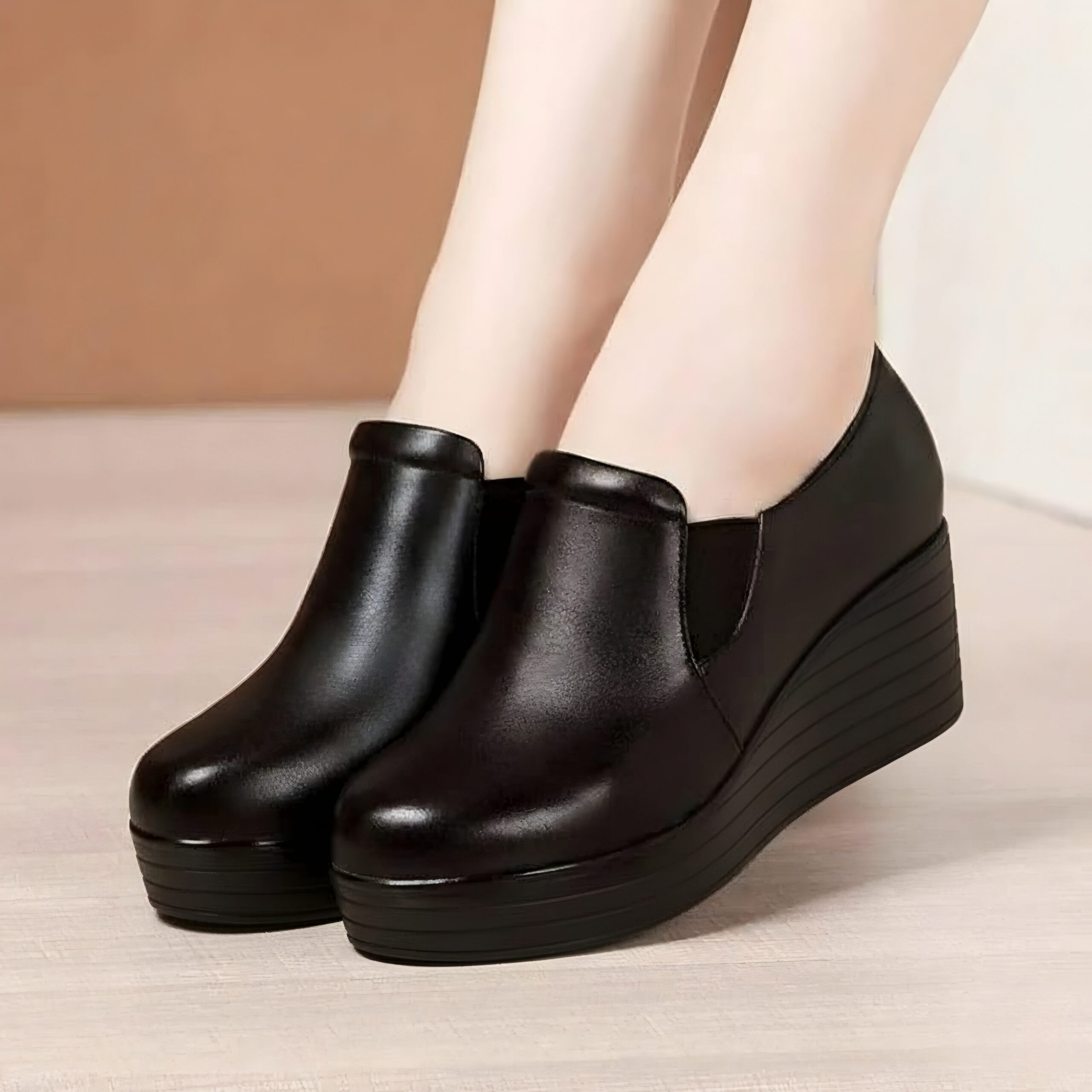 Black Wedge Loafers – Image 7